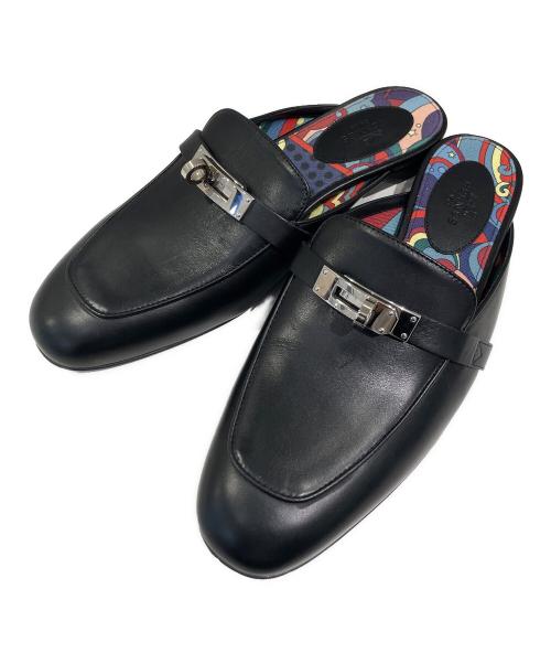 HERMES（エルメス）HERMES (エルメス) オズ/ケリーバックルミュール ブラック サイズ:36 1/2の古着・服飾アイテム