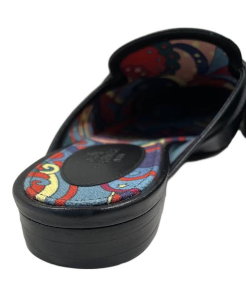 HERMES（エルメス）HERMES (エルメス) オズ/ケリーバックルミュール ブラック サイズ:36 1/2の古着・服飾アイテム