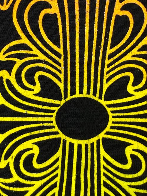 CHROME HEARTS（クロムハーツ）CHROME HEARTS (クロムハーツ) フローラルクロスプリントスウェットパンツ ブラック サイズ:Sの古着・服飾アイテム