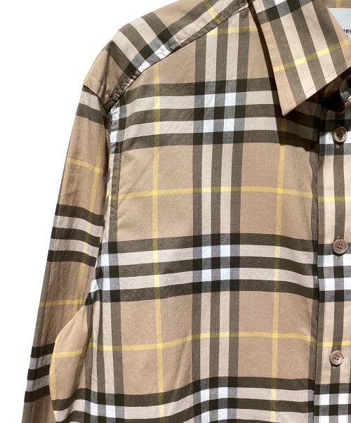 BURBERRY（バーバリー）BURBERRY (バーバリー) nova check shirt（ノヴァチェックシャツ） ベージュ サイズ:Mの古着・服飾アイテム