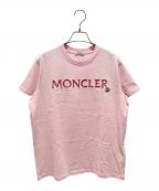 MONCLERモンクレール）の古着「MAGLIA MANICHE CORTE クルーネック Tシャツ」｜ピンク