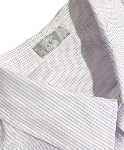Dior（ディオール）Dior (ディオール) コットンストライプシャツ ピンク サイズ:38の古着・服飾アイテム