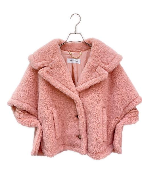 MaxMara（マックスマーラ）MaxMara (マックスマーラ) テディベアポンチョ ピンク サイズ:SM（スモール）の古着・服飾アイテム