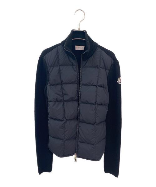 MONCLER（モンクレール）MONCLER (モンクレール) ニット切替ダウンジャケット ブラック×ネイビー サイズ:XSの古着・服飾アイテム