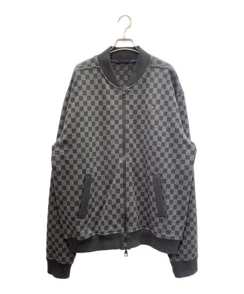 LOUIS VUITTON（ルイ ヴィトン）LOUIS VUITTON (ルイ ヴィトン) ダミエジャガードジップアップスウェット ブラック×グレー サイズ:XXLの古着・服飾アイテム