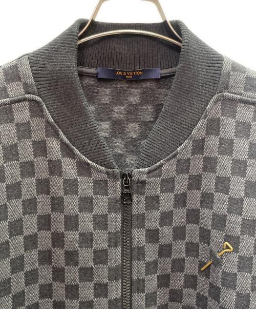 LOUIS VUITTON（ルイ ヴィトン）LOUIS VUITTON (ルイ ヴィトン) ダミエジャガードジップアップスウェット ブラック×グレー サイズ:XXLの古着・服飾アイテム