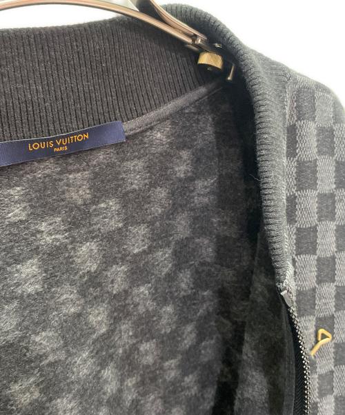 LOUIS VUITTON（ルイ ヴィトン）LOUIS VUITTON (ルイ ヴィトン) ダミエジャガードジップアップスウェット ブラック×グレー サイズ:XXLの古着・服飾アイテム
