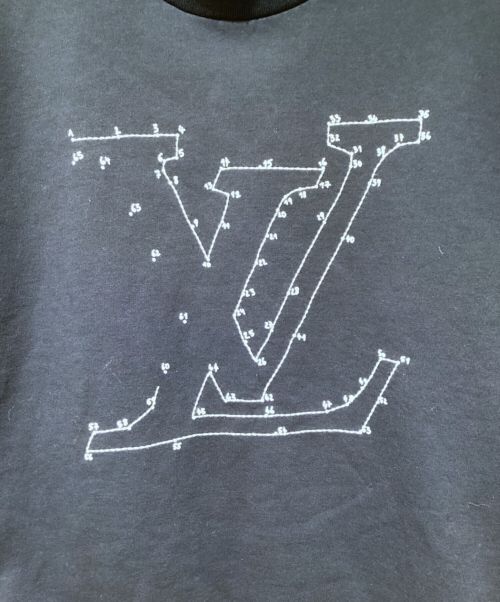 LOUIS VUITTON（ルイ ヴィトン）LOUIS VUITTON (ルイ ヴィトン) LV Stitch Embroidery Sweatshirt（LVステッチエンブロイダリースウェット） ネイビー サイズ:XLの古着・服飾アイテム