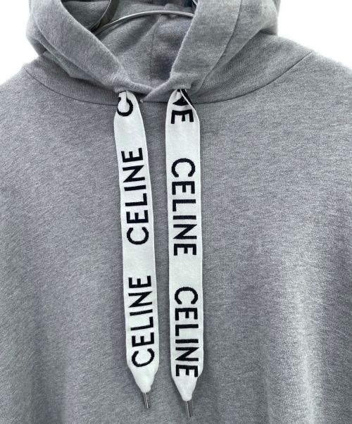CELINE（セリーヌ）CELINE (セリーヌ) ルーズフーディー グレー サイズ:XLの古着・服飾アイテム