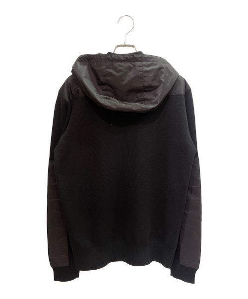 PRADA（プラダ）PRADA (プラダ) リナイロン切替 ジップパーカー ブラック サイズ:48の古着・服飾アイテム