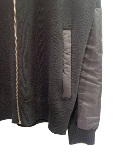 PRADA（プラダ）PRADA (プラダ) リナイロン切替 ジップパーカー ブラック サイズ:48の古着・服飾アイテム