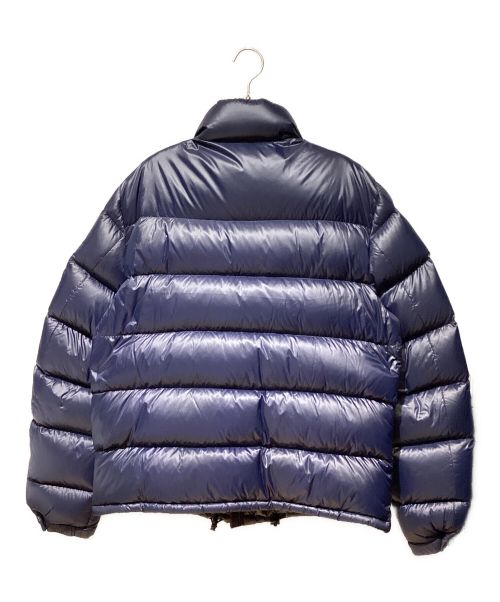 PRADA（プラダ）PRADA (プラダ) Logo Plate Nylon Down Jacket（ロゴプレートナイロンダウンジャケット） ネイビー サイズ:52の古着・服飾アイテム
