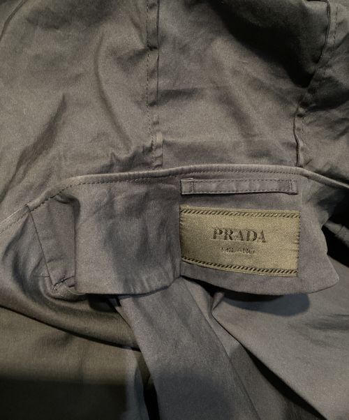 PRADA（プラダ）PRADA (プラダ) Logo Zip Hoodie（ロゴジップパーカー） ネイビー サイズ:Lの古着・服飾アイテム