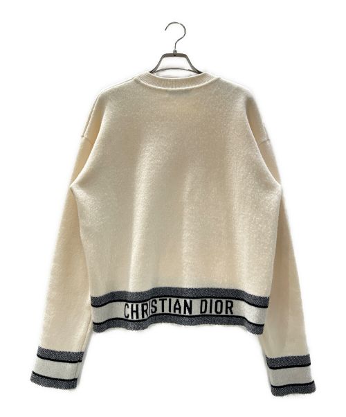 Christian Dior（クリスチャン ディオール）Christian Dior (クリスチャン ディオール) カシミアロゴニット ベージュ サイズ:36の古着・服飾アイテム