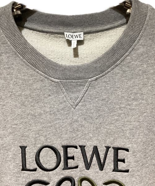 LOEWE（ロエベ）LOEWE (ロエベ) Anagram Embroidery Sweatshirt（アナグラムエンブロイダリースウェットシャツ） グレー サイズ:XLの古着・服飾アイテム
