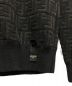 中古・古着 FENDI (フェンディ) FF ズッカ柄 シースルー ニットスウェットプルオーバー ブラック サイズ:46：55000円