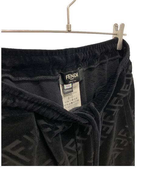 FENDI（フェンディ）FENDI (フェンディ) ズッカベロアトラックパンツ ブラック サイズ:46の古着・服飾アイテム