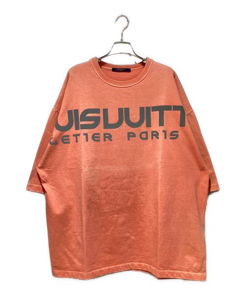 LOUIS VUITTON（ルイ ヴィトン）LOUIS VUITTON (ルイ ヴィトン) リフレクティブロゴオーバーTシャツ ピンク サイズ:Lの古着・服飾アイテム