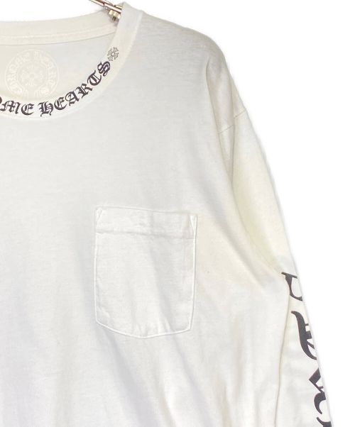 CHROME HEARTS（クロムハーツ）CHROME HEARTS (クロムハーツ) ロングスリーブTシャツ ホワイト サイズ:Lの古着・服飾アイテム
