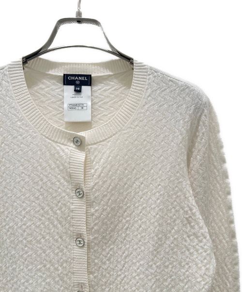 CHANEL（シャネル）CHANEL (シャネル) ココボタン カシミヤ ケーブルカーディガン ベージュ サイズ:38の古着・服飾アイテム