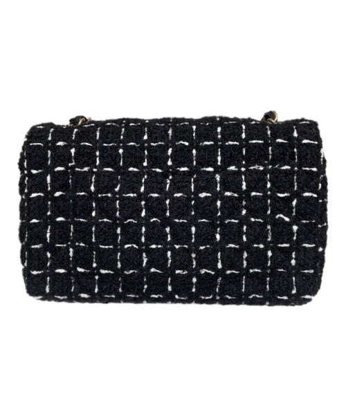 CHANEL（シャネル）CHANEL (シャネル) チェーンショルダーツイードバッグ ブラック サイズ:21の古着・服飾アイテム