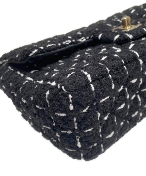 CHANEL（シャネル）CHANEL (シャネル) チェーンショルダーツイードバッグ ブラック サイズ:21の古着・服飾アイテム