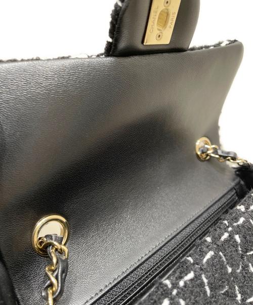 CHANEL（シャネル）CHANEL (シャネル) チェーンショルダーツイードバッグ ブラック サイズ:21の古着・服飾アイテム
