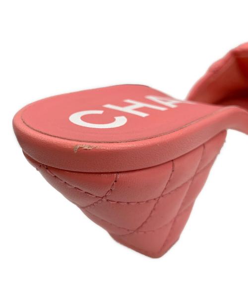 CHANEL（シャネル）CHANEL (シャネル) 22P マトラッセ ミュール サンダル ラムスキン コーラルピンク ピンク サイズ:37の古着・服飾アイテム