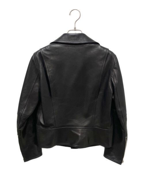 LOEWE（ロエベ）LOEWE (ロエベ) レザー ダブルライダースジャケット ブラック サイズ:36の古着・服飾アイテム