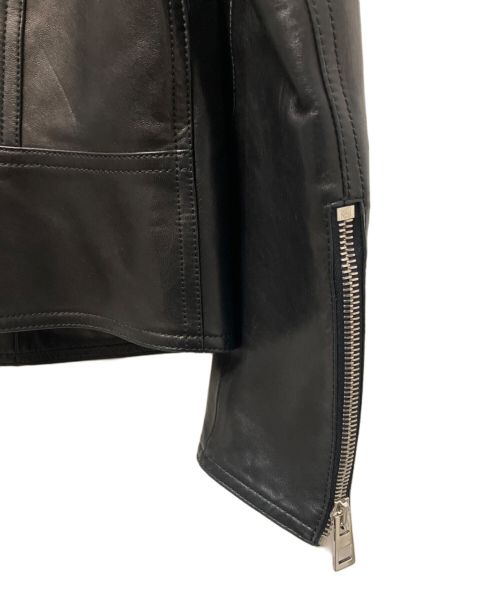 LOEWE（ロエベ）LOEWE (ロエベ) レザー ダブルライダースジャケット ブラック サイズ:36の古着・服飾アイテム