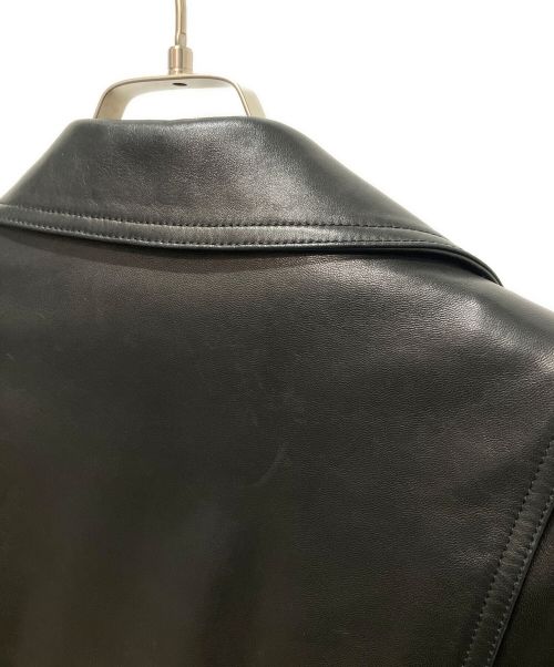LOEWE（ロエベ）LOEWE (ロエベ) レザー ダブルライダースジャケット ブラック サイズ:36の古着・服飾アイテム