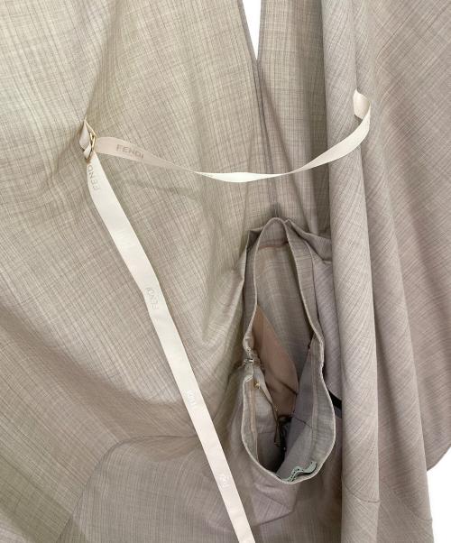 FENDI（フェンディ）FENDI (フェンディ) ドレープドレス ベージュ サイズ:38の古着・服飾アイテム
