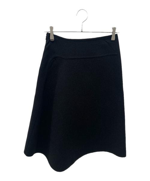 HERMES（エルメス）HERMES (エルメス) カシミヤ混ダブルフェイススカート ブラック サイズ:34の古着・服飾アイテム