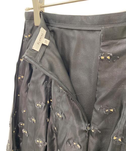 BLAMINK（ブラミンク）BLAMINK (ブラミンク) フラワージャガード ロングスカート ブラック サイズ:36の古着・服飾アイテム