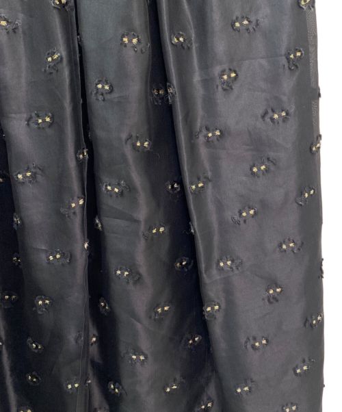 BLAMINK（ブラミンク）BLAMINK (ブラミンク) フラワージャガード ロングスカート ブラック サイズ:36の古着・服飾アイテム