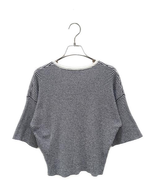CHANEL（シャネル）CHANEL (シャネル) ココマークボタンニット ホワイト×ブラック サイズ:34の古着・服飾アイテム