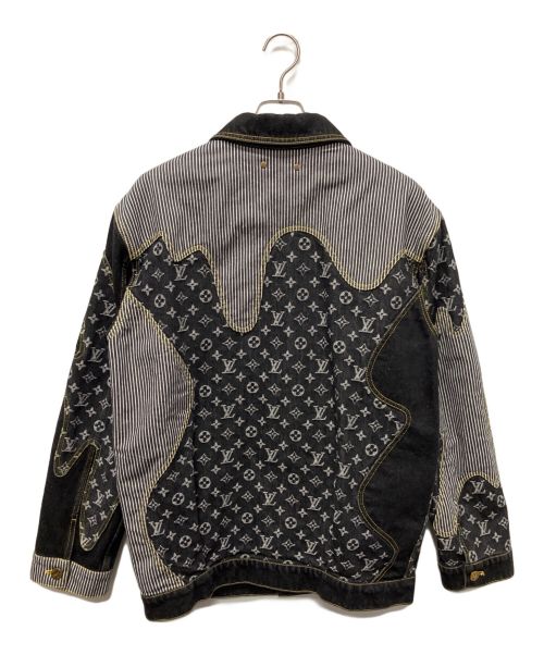 LOUIS VUITTON（ルイ ヴィトン）LOUIS VUITTON (ルイ ヴィトン) 22SS NIGO モノグラムクレイジーデニムカバーオール ブラック サイズ:46の古着・服飾アイテム
