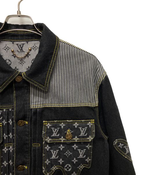 LOUIS VUITTON（ルイ ヴィトン）LOUIS VUITTON (ルイ ヴィトン) 22SS NIGO モノグラムクレイジーデニムカバーオール ブラック サイズ:46の古着・服飾アイテム