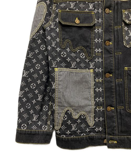 LOUIS VUITTON（ルイ ヴィトン）LOUIS VUITTON (ルイ ヴィトン) 22SS NIGO モノグラムクレイジーデニムカバーオール ブラック サイズ:46の古着・服飾アイテム