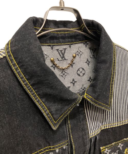 LOUIS VUITTON（ルイ ヴィトン）LOUIS VUITTON (ルイ ヴィトン) 22SS NIGO モノグラムクレイジーデニムカバーオール ブラック サイズ:46の古着・服飾アイテム