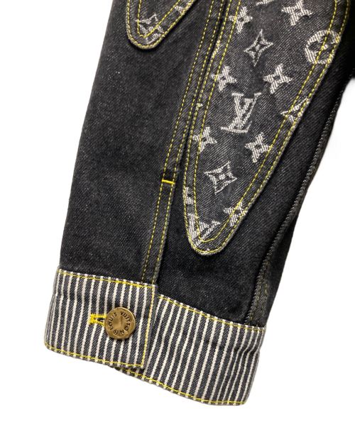 LOUIS VUITTON（ルイ ヴィトン）LOUIS VUITTON (ルイ ヴィトン) 22SS NIGO モノグラムクレイジーデニムカバーオール ブラック サイズ:46の古着・服飾アイテム