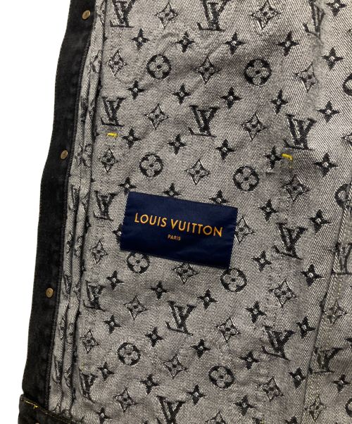 LOUIS VUITTON（ルイ ヴィトン）LOUIS VUITTON (ルイ ヴィトン) 22SS NIGO モノグラムクレイジーデニムカバーオール ブラック サイズ:46の古着・服飾アイテム
