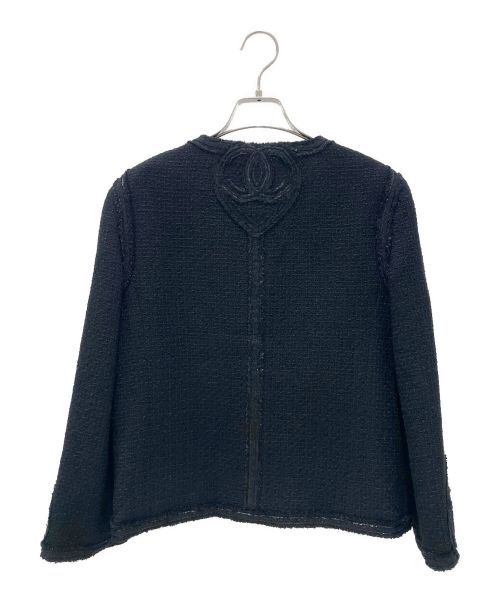 CHANEL（シャネル）CHANEL (シャネル) ココボタン ツイード ジャケット ブラック サイズ:42の古着・服飾アイテム