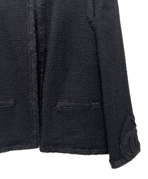 CHANEL（シャネル）CHANEL (シャネル) ココボタン ツイード ジャケット ブラック サイズ:42の古着・服飾アイテム