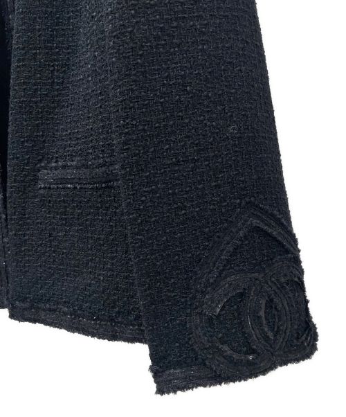 CHANEL（シャネル）CHANEL (シャネル) ココボタン ツイード ジャケット ブラック サイズ:42の古着・服飾アイテム