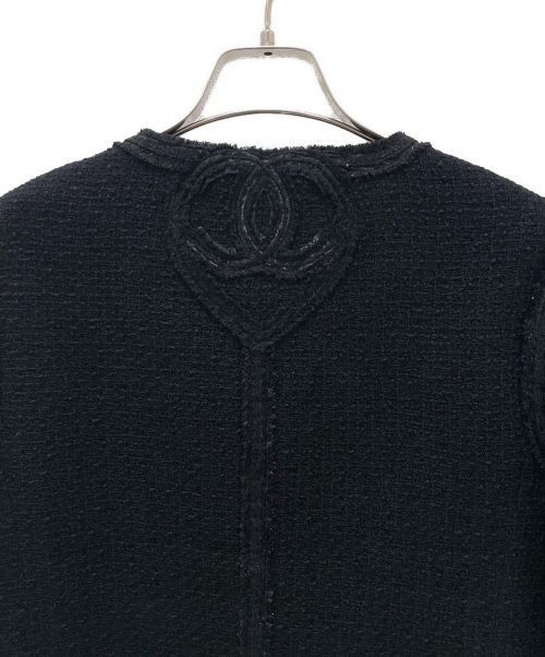 CHANEL（シャネル）CHANEL (シャネル) ココボタン ツイード ジャケット ブラック サイズ:42の古着・服飾アイテム