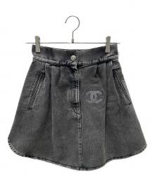 CHANEL（シャネル）の古着「NO.5 デニム スカート」｜ブラック