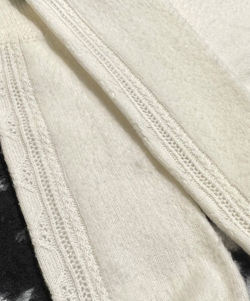 CHANEL（シャネル）CHANEL (シャネル) スターモチーフ カシミヤ混 ニット ホワイト×ブラック サイズ:36の古着・服飾アイテム
