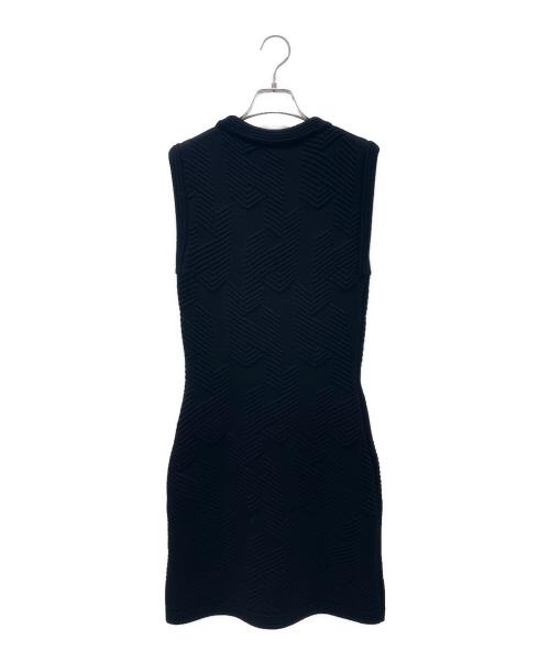 HERMES（エルメス）HERMES (エルメス) ノースリーブ ウール ニット ワンピース ブラック サイズ:36の古着・服飾アイテム
