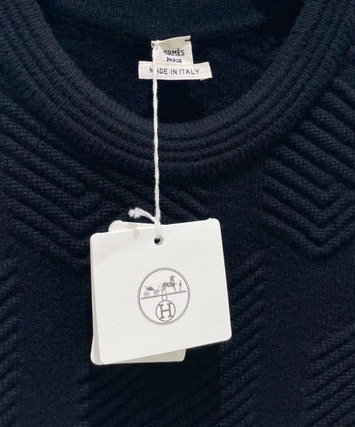 HERMES（エルメス）HERMES (エルメス) ノースリーブ ウール ニット ワンピース ブラック サイズ:36の古着・服飾アイテム